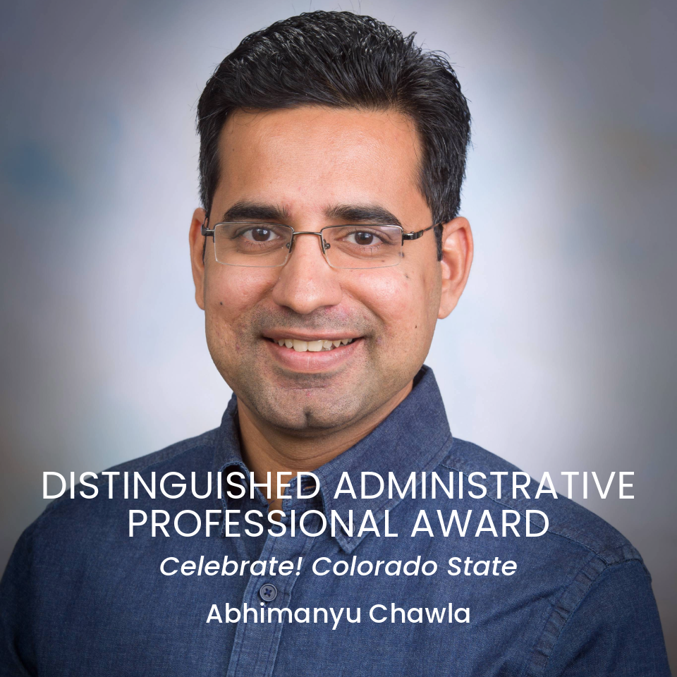Distinguished Administrative Professional Award winner Abhimanyu Chawla