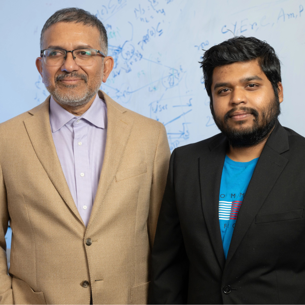 Professor Indrajit Ray and graduate student Rakesh Podder