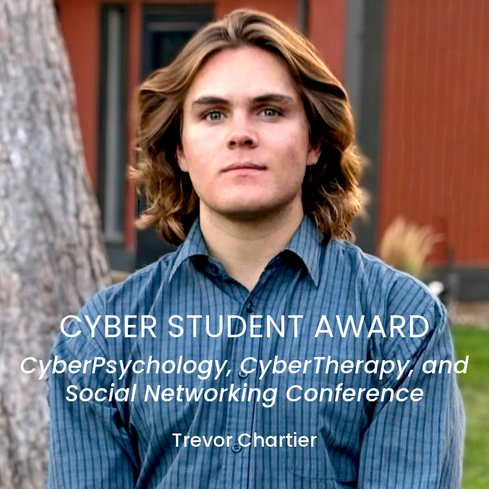 Trevor Chartier, CYBER Student Award winner at the CYPSY 2024 conference