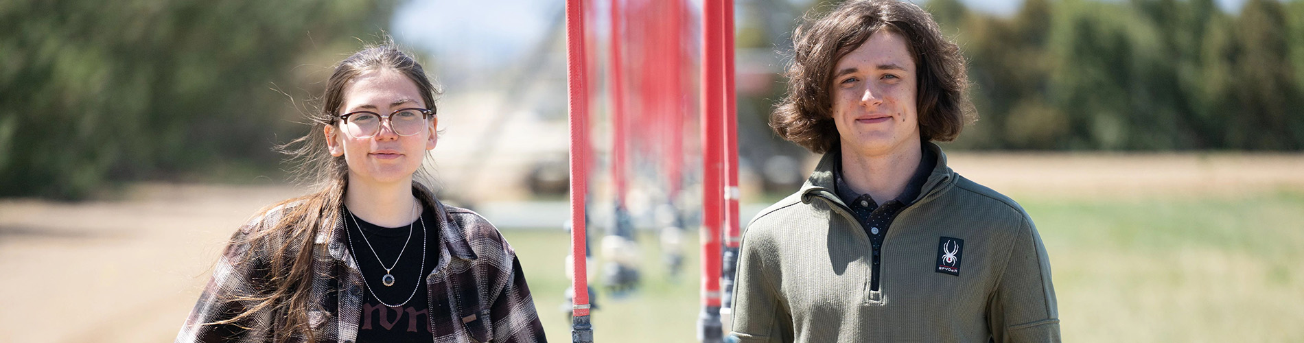 Two computer science student researchers at the CSU Agricultural Research, Development and Education Center Two computer science students at the CSU Agricultural Research, Development and Education Center